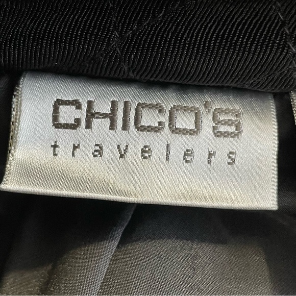 Chicos Travelers Black Quilted Zip Jacket - Picture 9 of 11